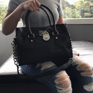 Authentic Black Hamilton Michael Kors Bag